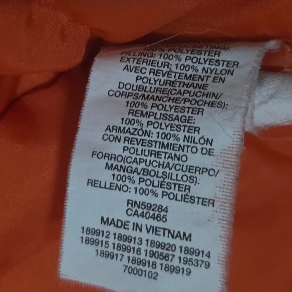 Est 1989 Place Boys Orange Grey‎ Hooded Winter Ski Snow Jacket Size 3T
